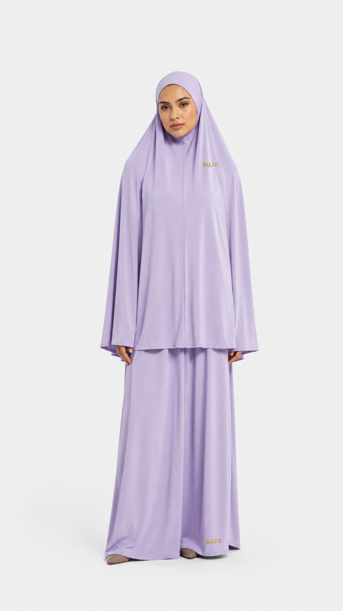 Luxury khimar set lilac cloud