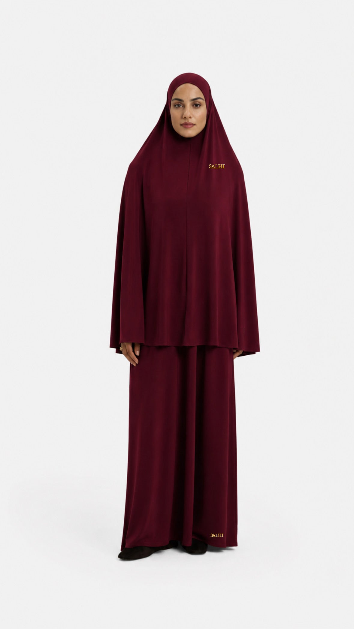 Luxury khimar set merlot