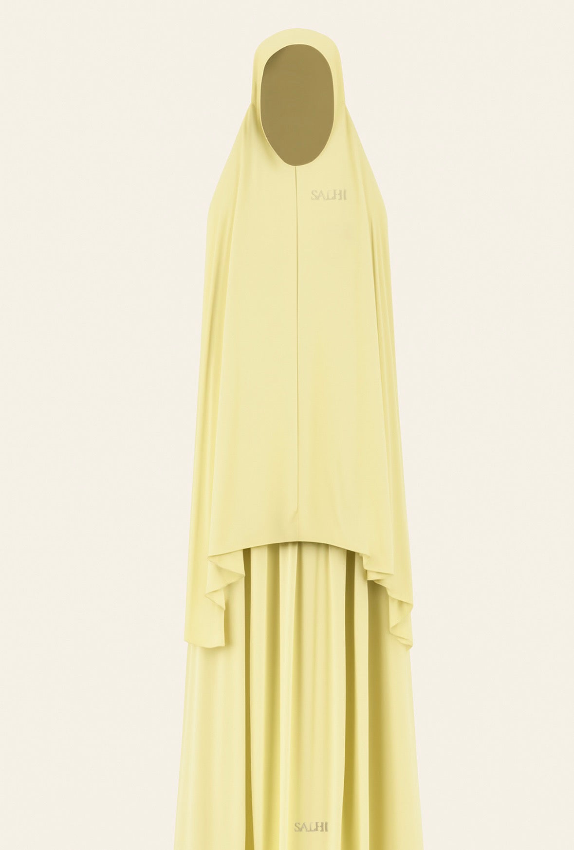 Khimar set pastel yellow
